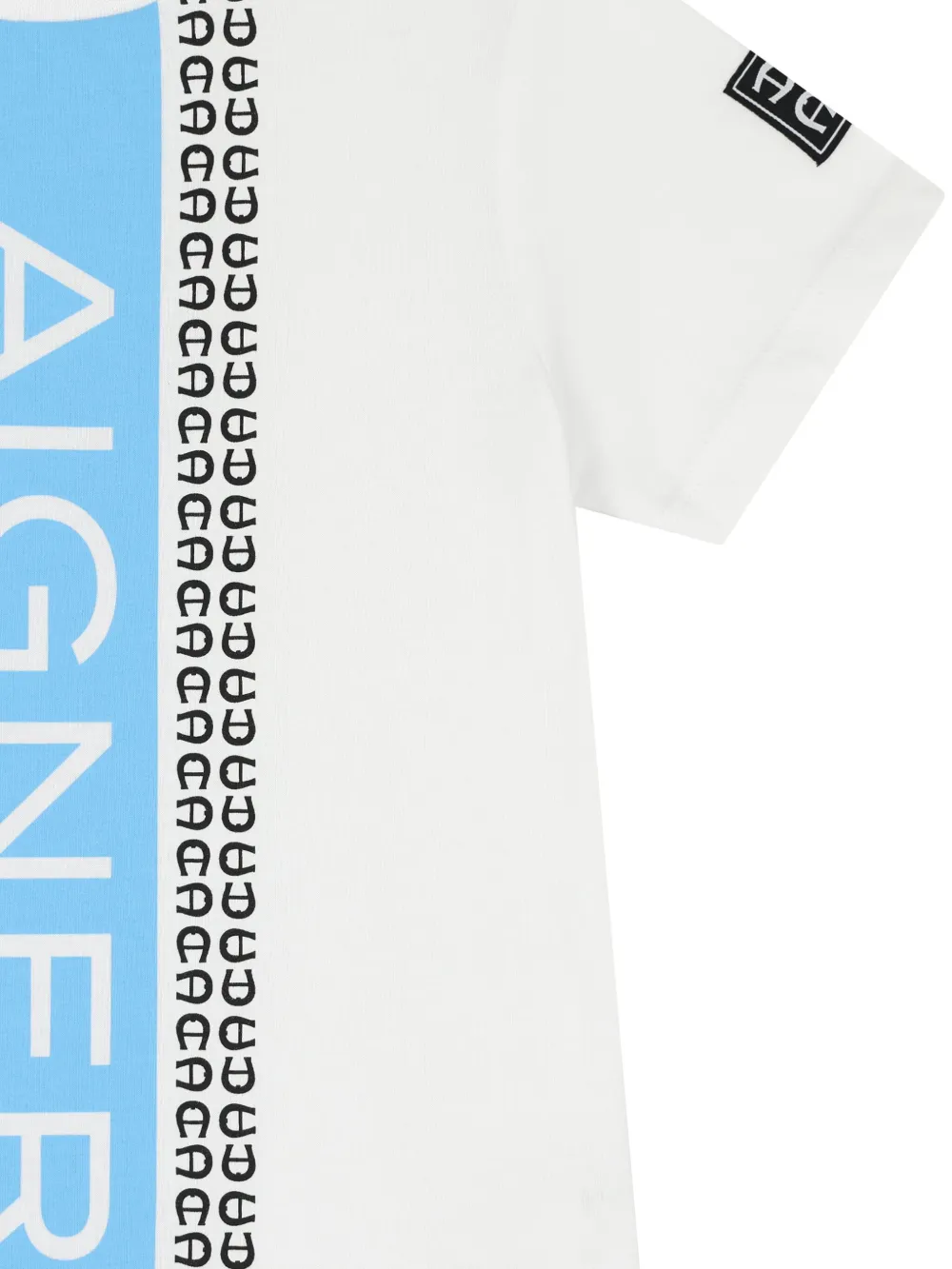 Aigner Kids Katoenen T-shirt met logoprint Wit