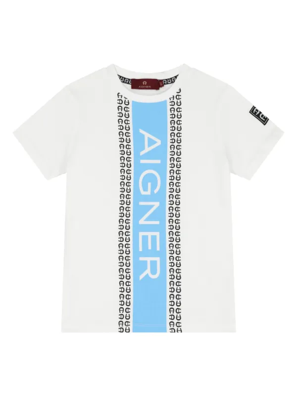 Aigner Kids logo-print cotton t-shirt