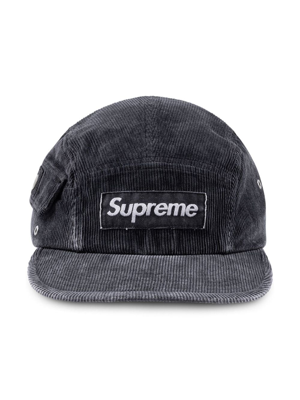 Shop Supreme Corduroy Pocket Camp Cap In Black