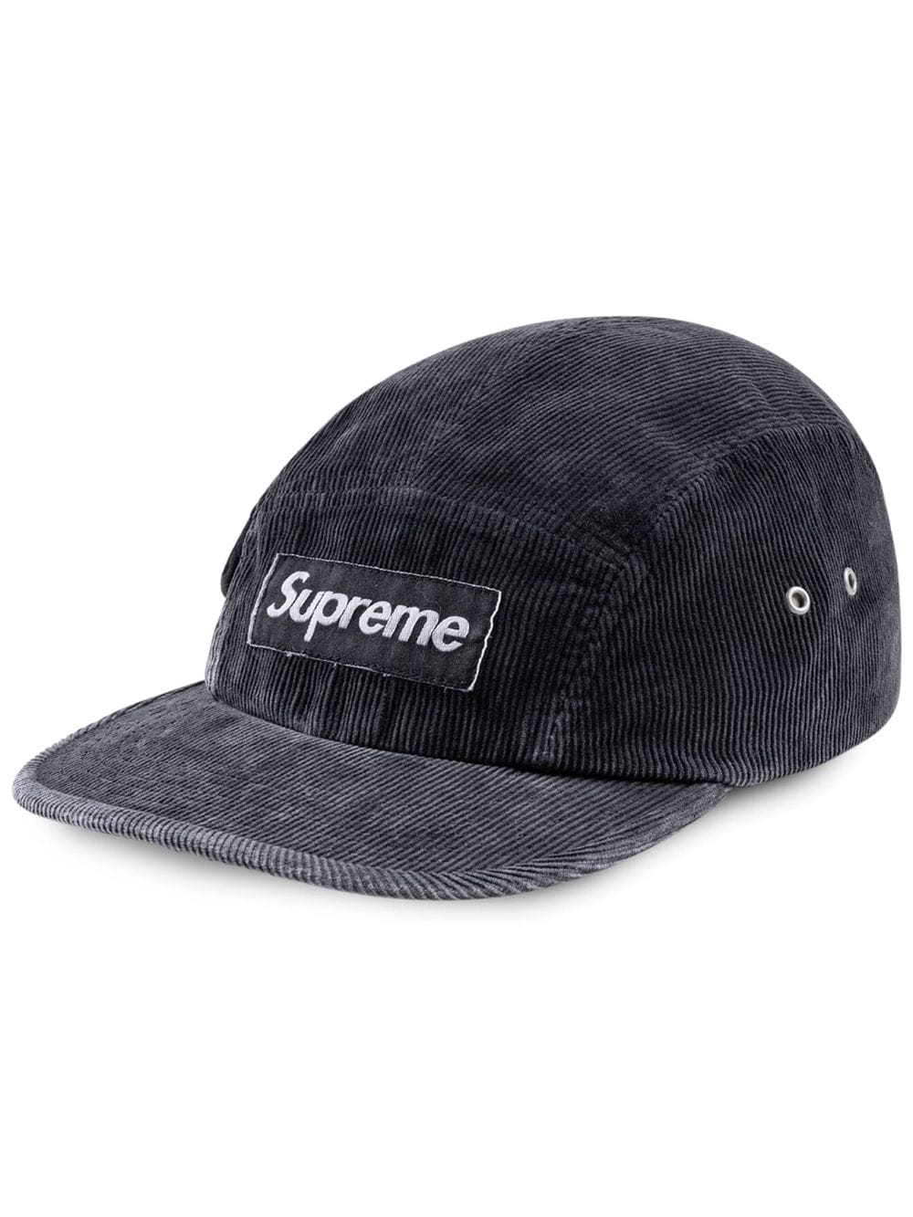 Shop Supreme Corduroy Pocket Camp Cap In Black