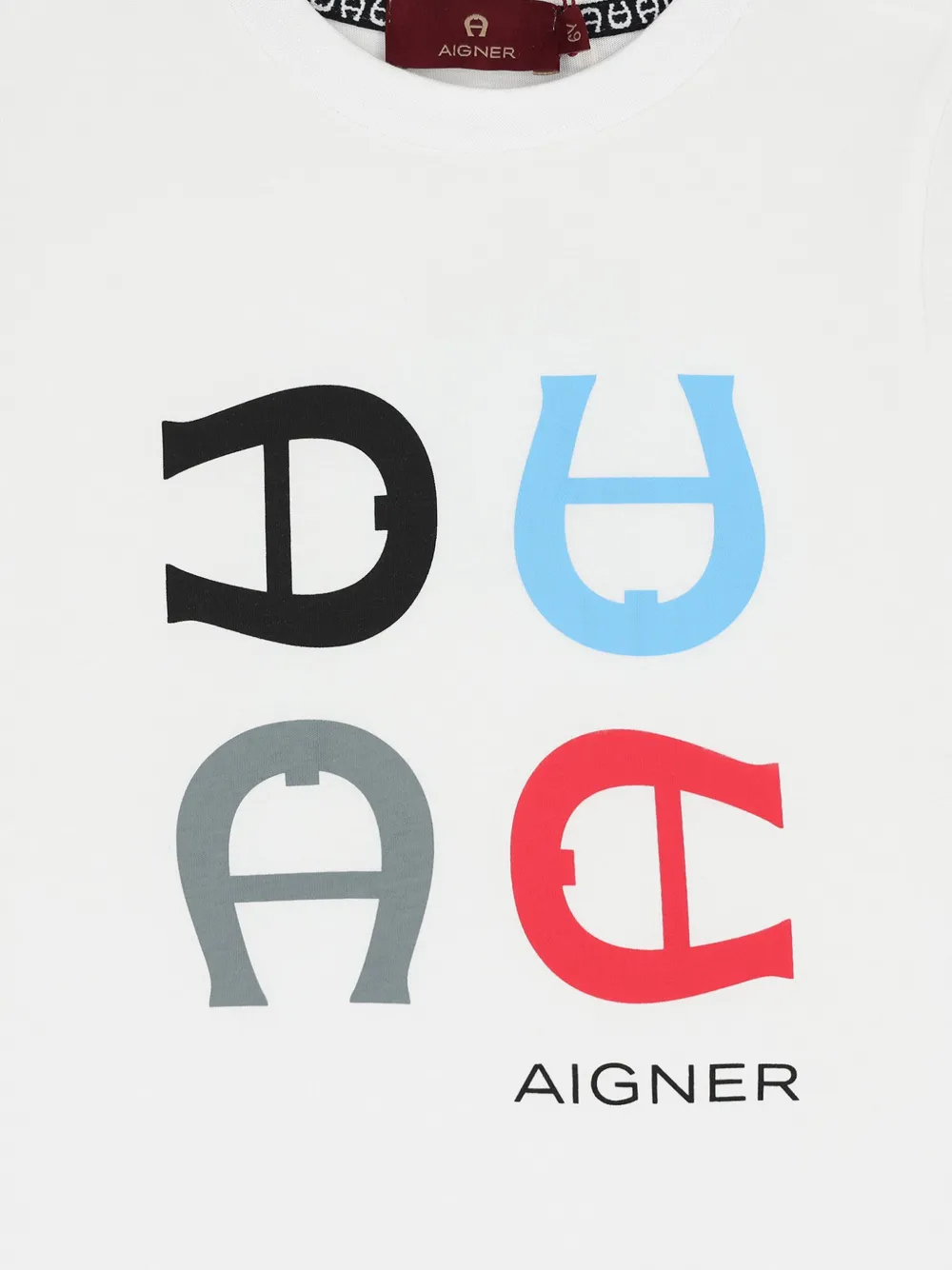 Aigner Kids Katoenen T-shirt met logoprint Wit