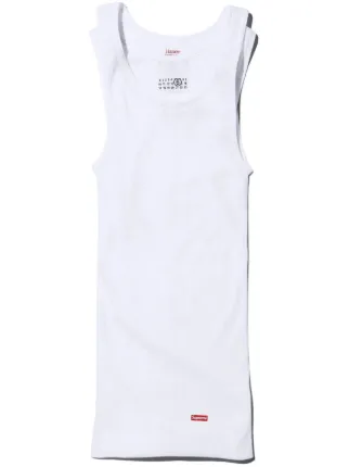 Supreme x MM6 Maison Margiela Hanes Tagless Tank Top pack Of two White FARFETCH