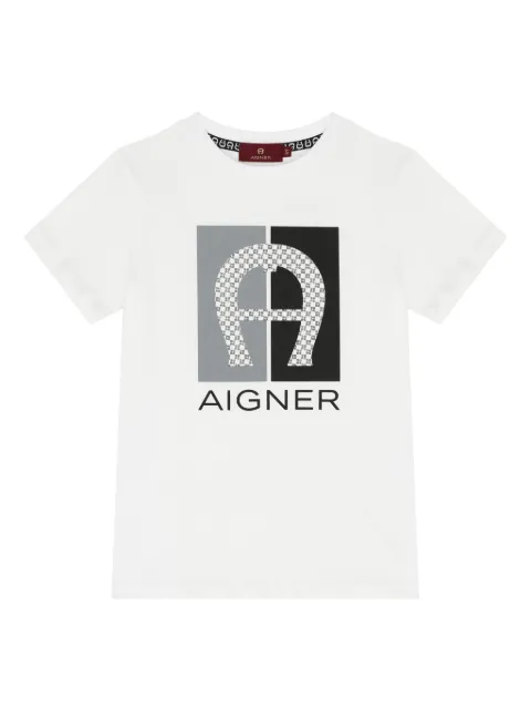 Aigner Kids logo-print cotton t-shirt 