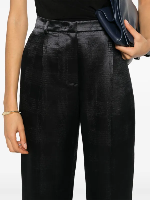 Giorgio Armani houndstooth-pattern Trousers | Black | FARFETCH