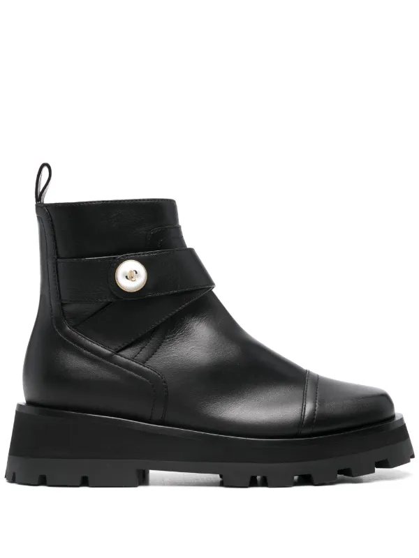 Jimmy Choo Meena Side-zip Ankle Boots in Black