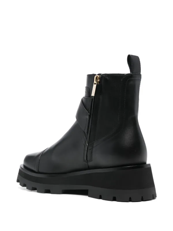 送料関税込★JIMMY CHOO★ミーナ・レザー・アンクル・ブーツ Jimmy Choo Meena アンクルブーツ | ブラック | FARFETCH JP