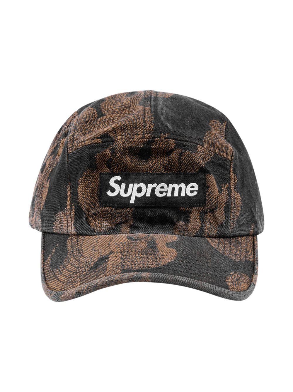 Shop Supreme Flames-jacquard Cap In Black