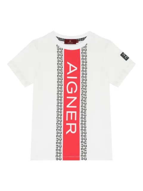 Aigner Kids logo-print cotton t-shirt 