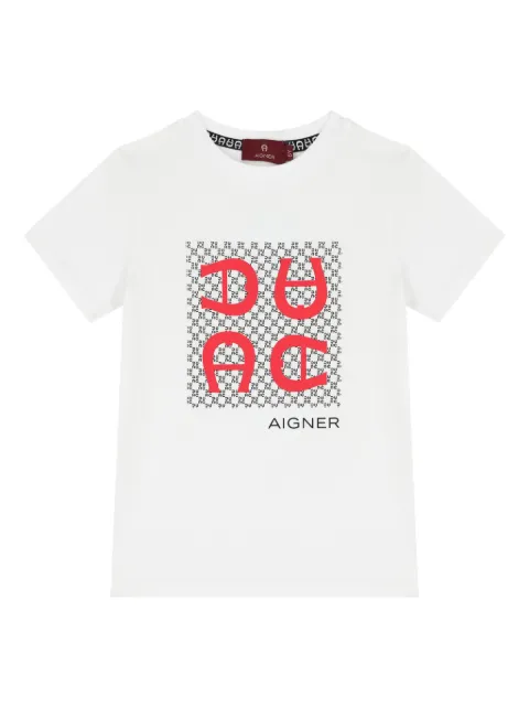 Aigner Kids logo-print cotton t-shirt 