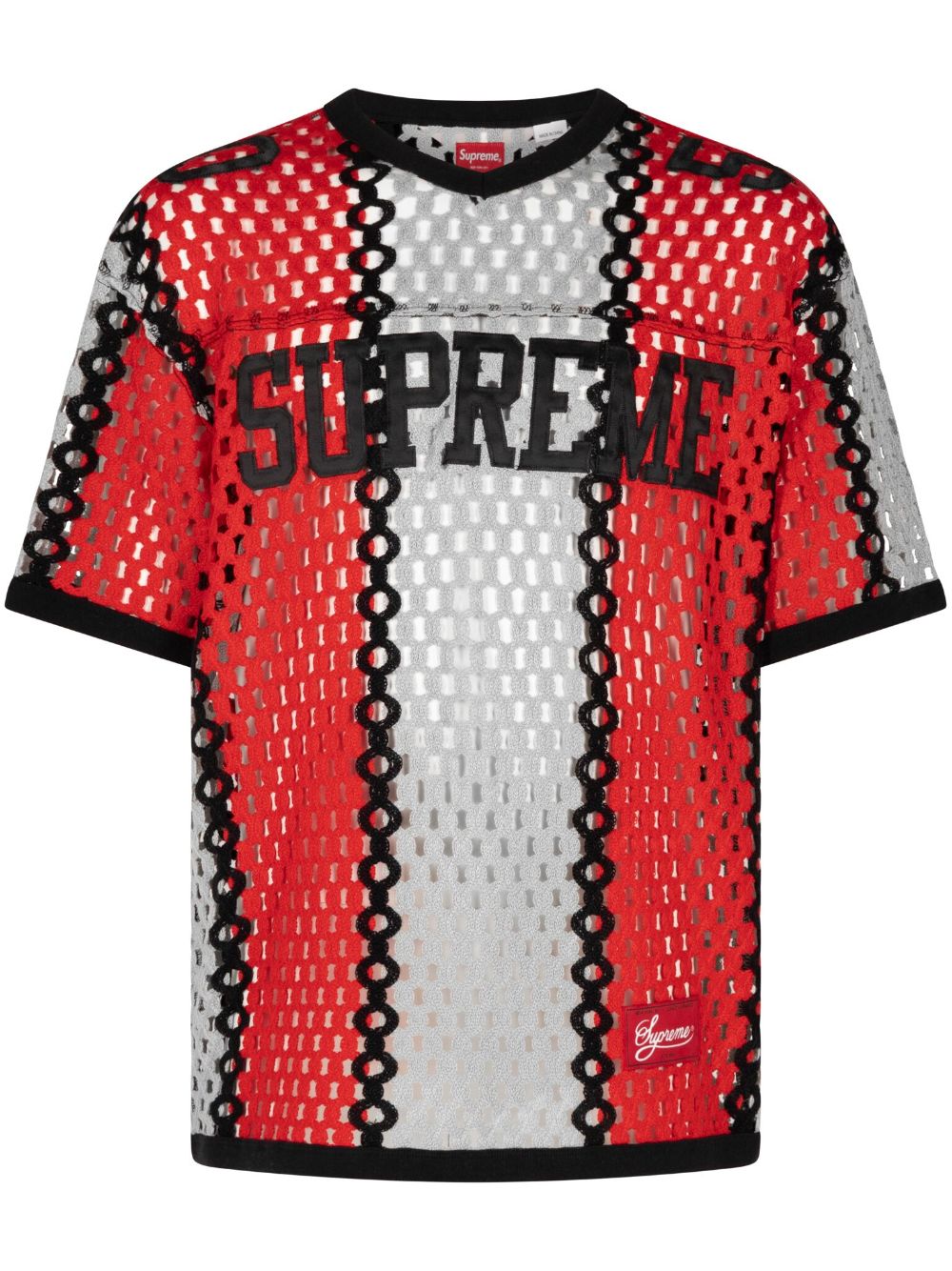 Supreme Crochet Football Jersey Red FARFETCH SG