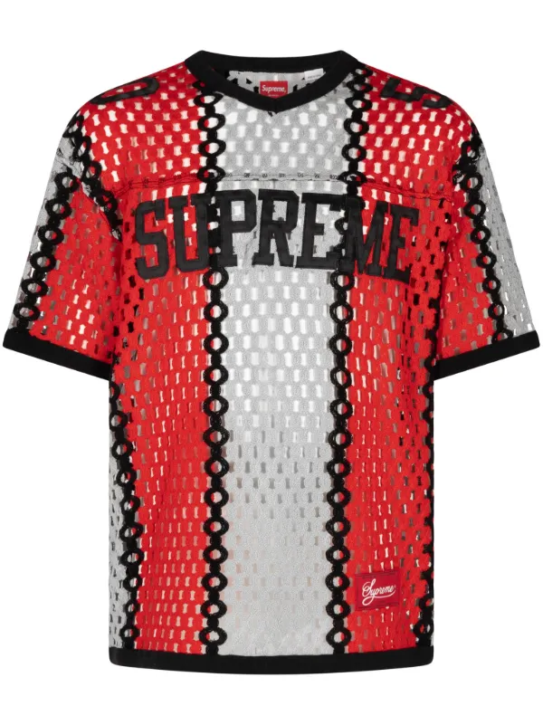 Supreme Crochet Football Jersey Red FARFETCH TR