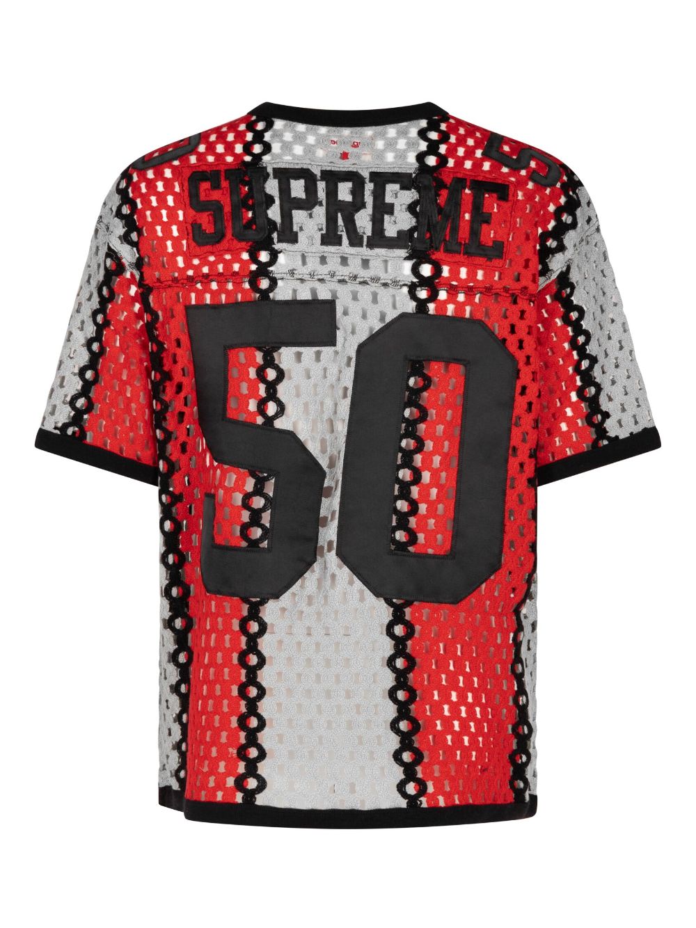 Supreme Crochet Football Jersey Red FARFETCH TR