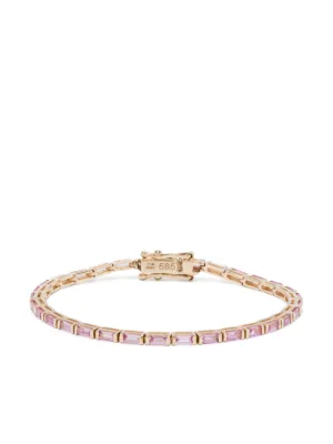 Alice Waese 14kt Yellow Gold Hinded Hands Emerald Bracelet