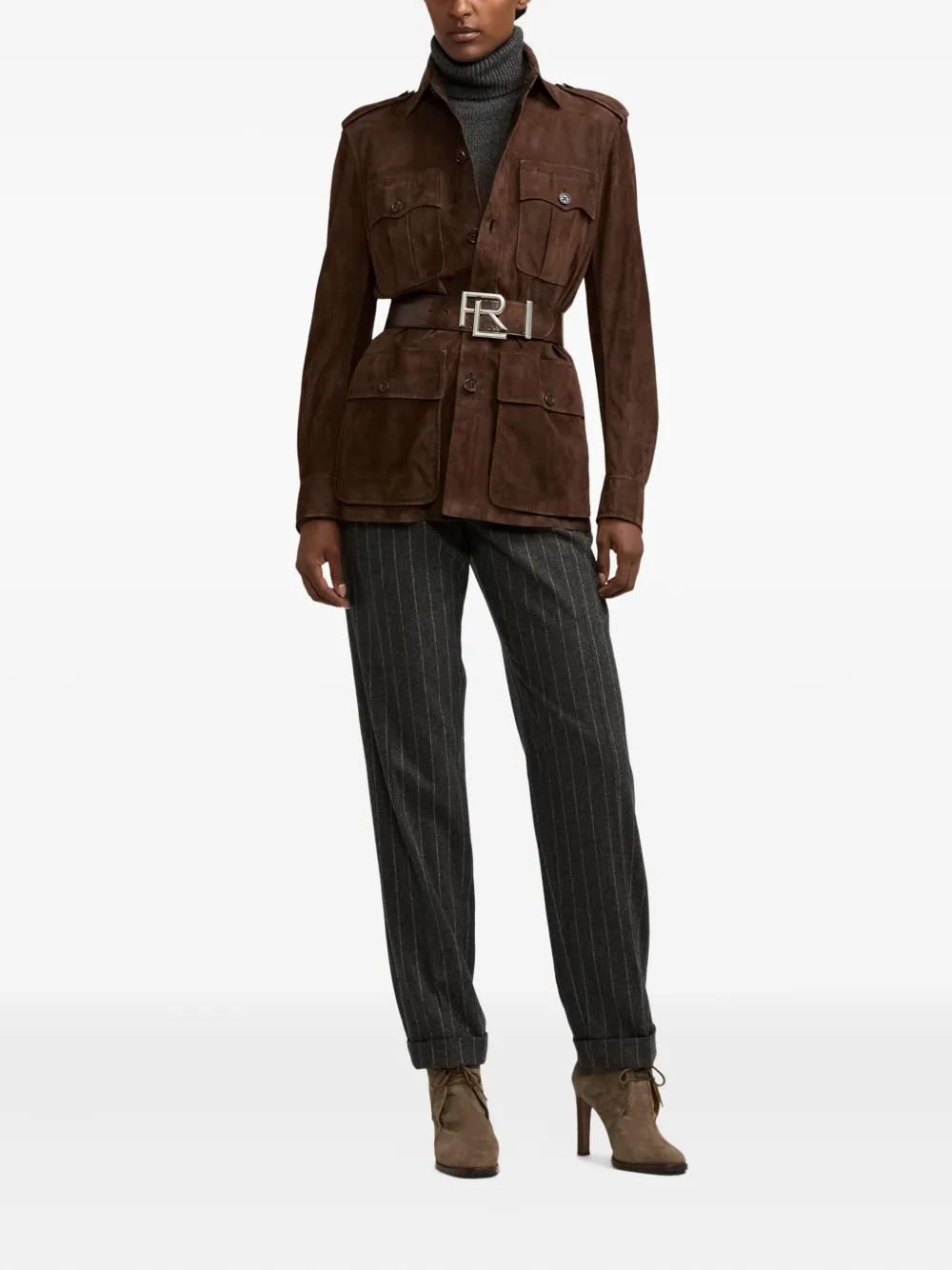 Ralph Lauren Collection Giacca stile militare in pelle scamosciata | Giacche militari | Image 2