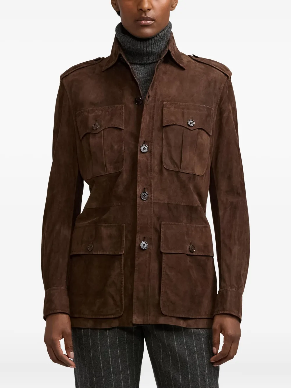 Ralph Lauren Collection Giacca stile militare in pelle scamosciata | Giacche | Image 3