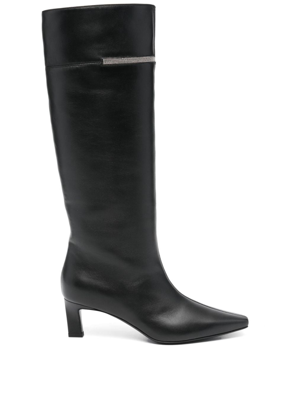 Shop Peserico 60mm Knee-length Boots In Black