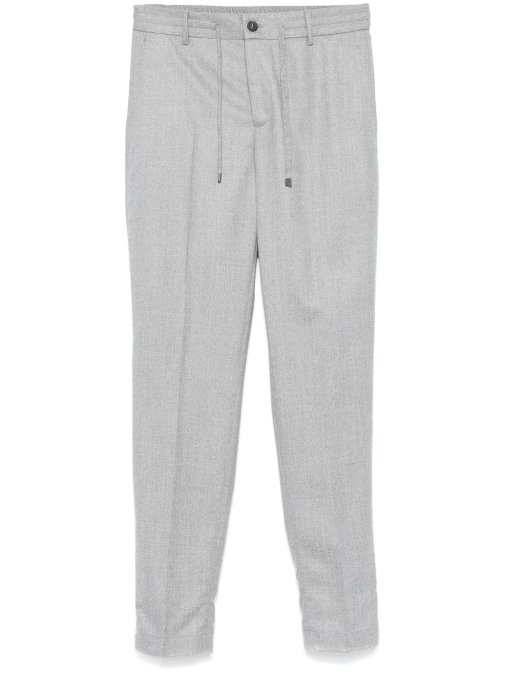 Shop Peserico Tapered Pants In Grey