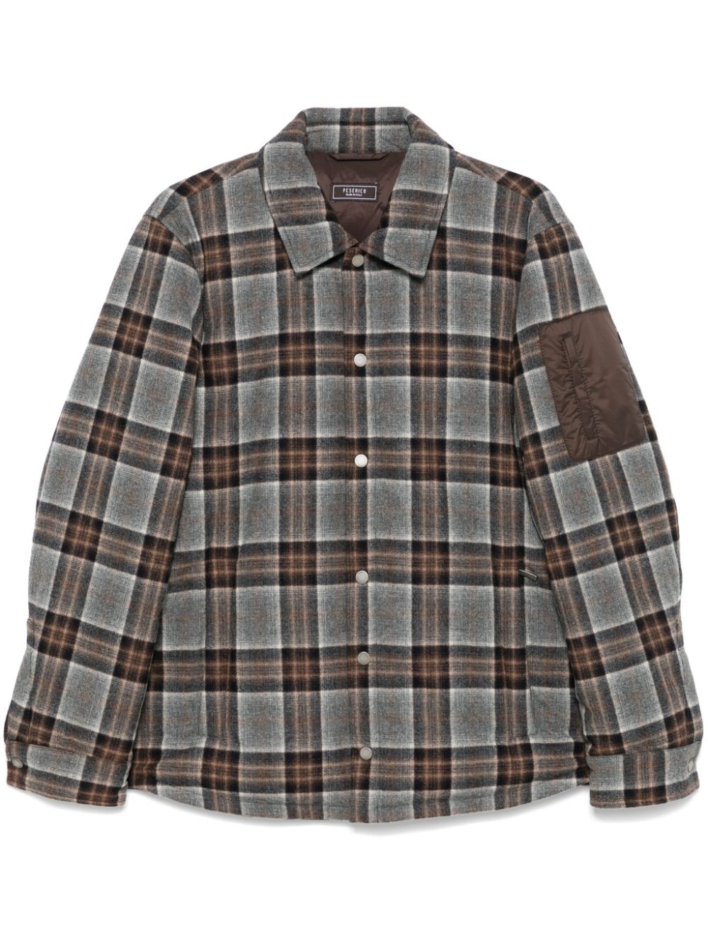 Peserico plaid-check jacket - Brown