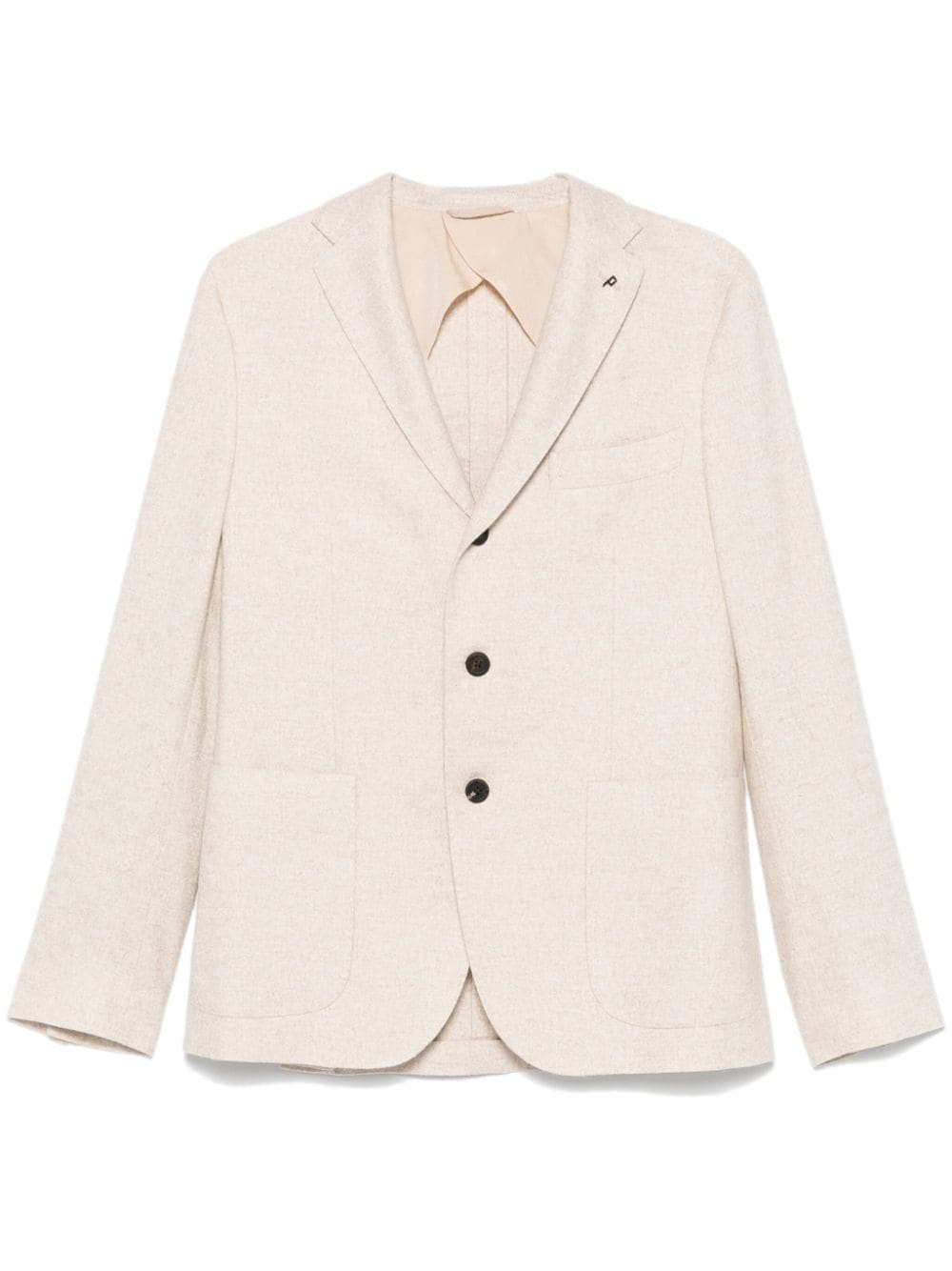 Peserico Single-breasted Blazer In Neutrals