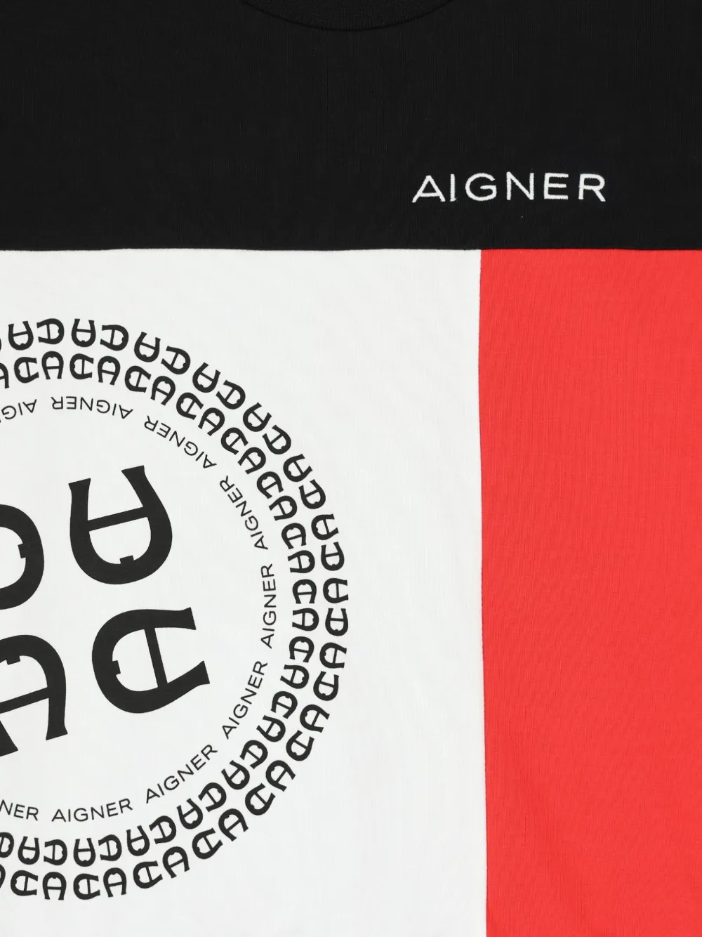 Aigner Kids Sweater met colourblocking Zwart
