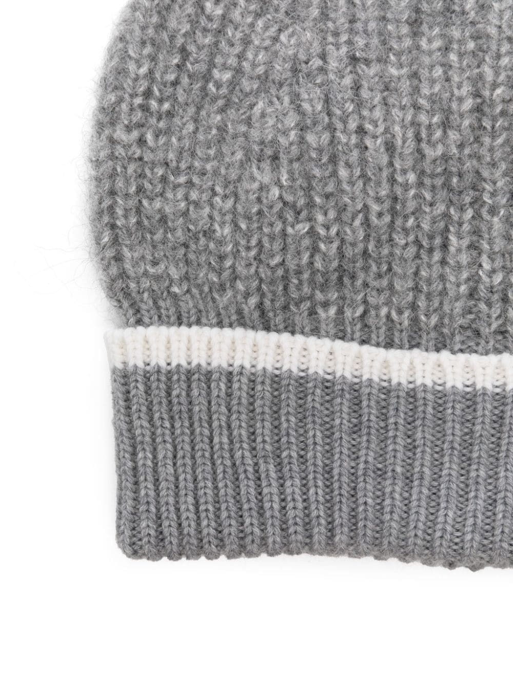 Shop Peserico Speckle-knit Beanie In Grau