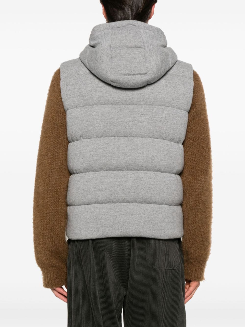 Shop Peserico Down Gilet In Grey