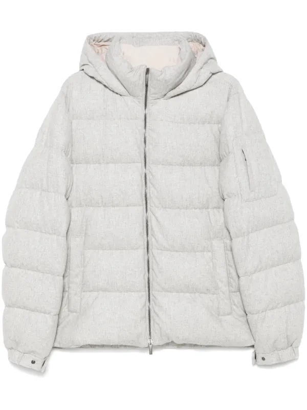 ダウンジャケット・コート Peserico Hooded Down Coat Peserico Hooded Down Coat | Brown | FARFETCH