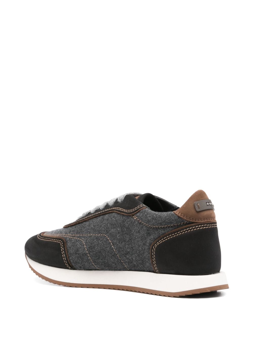 Shop Peserico Panelled Sneakers In Grey