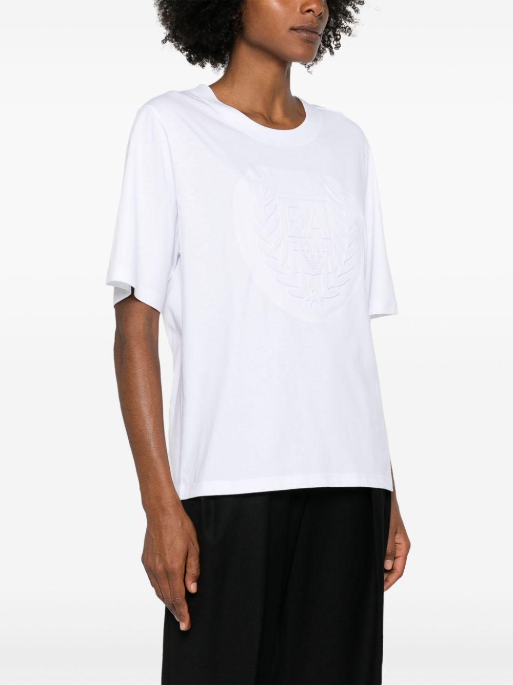 Emporio Armani logo-embossed T-shirt Women