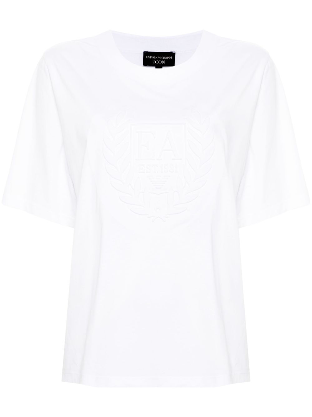 Emporio Armani logo-embossed T-shirt - White