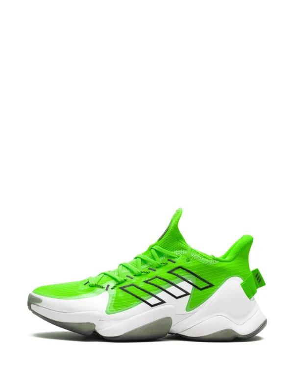 adidas blue and neon green shoes