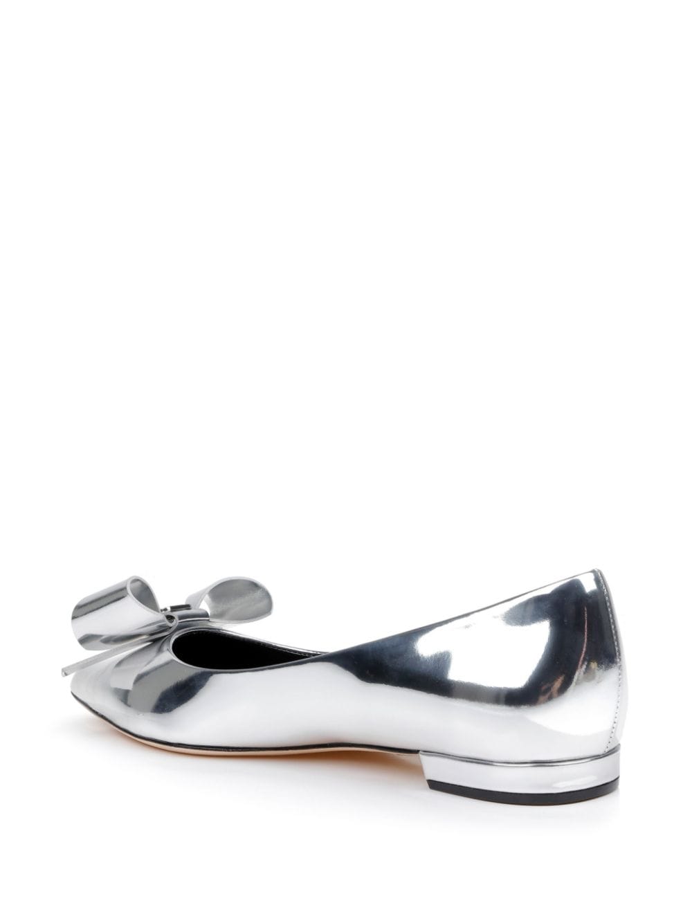 Shop Dee Ocleppo Clinton Leather Ballerina Shoes In Silver