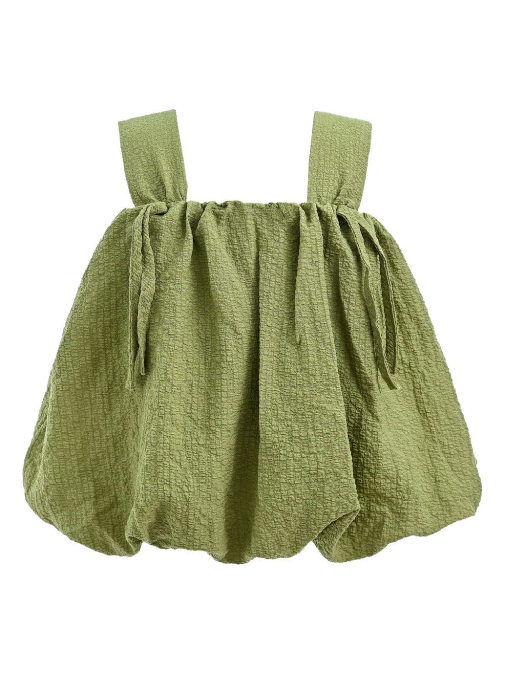 Mimi Tutu ruffle-detail cotton shorts set - Groen