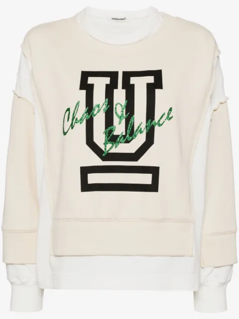 Undercover contrast-panel cotton sweatshirt