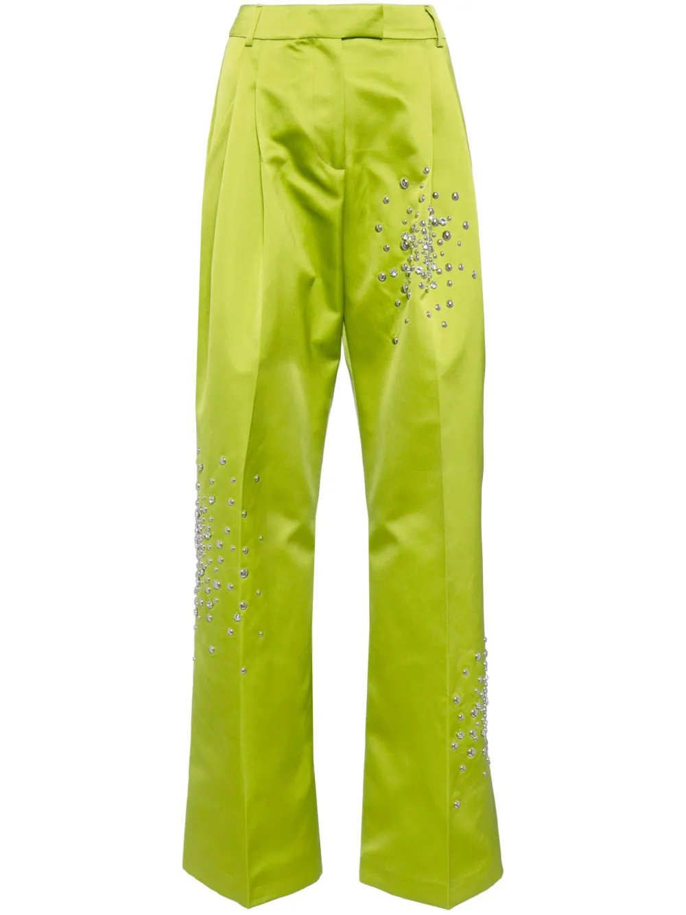 Des_phemmes Rhinestone-embellished Trousers In 中性色