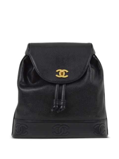 HOT SALE CHANEL 1997 Triple CC backpack Women