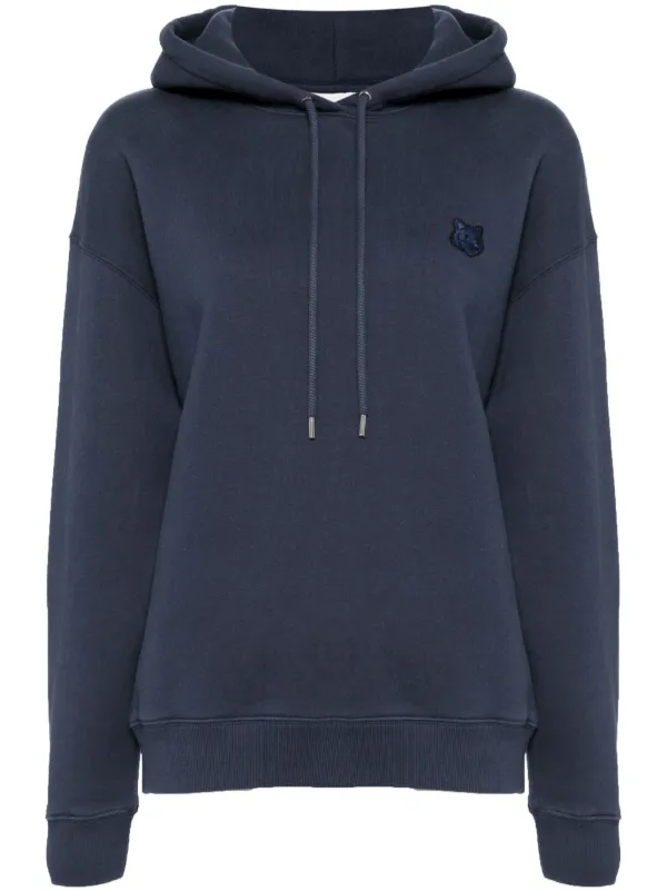 新品同様！ルネフォックスファンフード付きカシミアパーカー 36 foxey Maison Kitsuné フォックスモチーフ パーカー | ブルー | FARFETCH JP