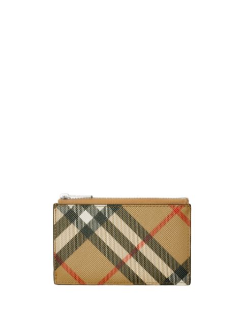 Burberry checkered zip-up cardholder Men