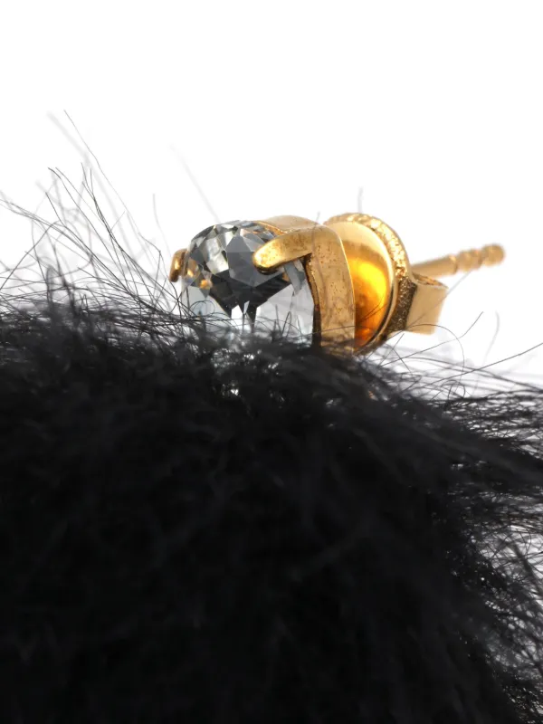 Simone Rocha クリスタル ポンポン ピアス | シルバートーン