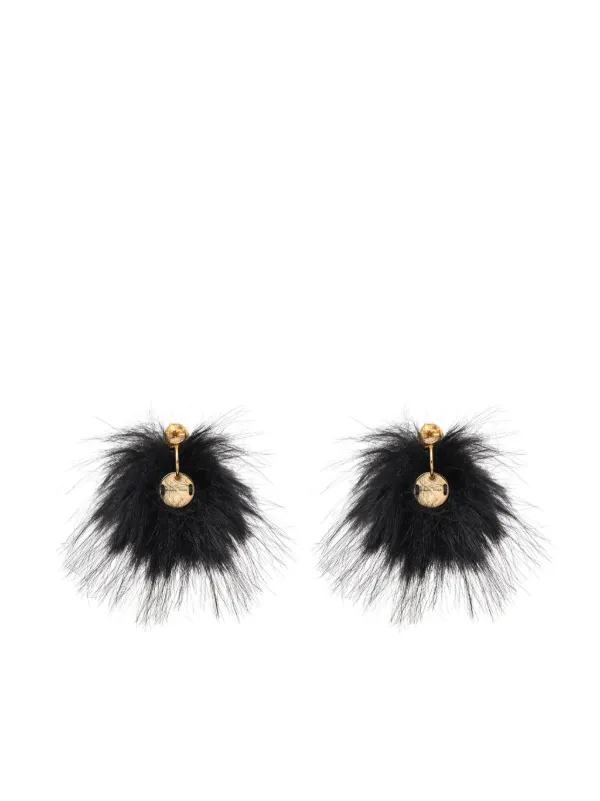 Simone Rocha クリスタル ポンポン ピアス | シルバートーン