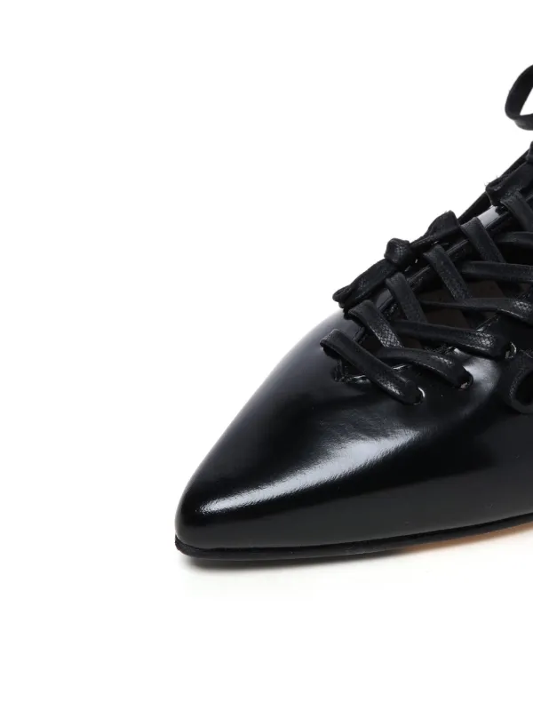 Simone Rocha レースアップミュール | ブラック | FARFETCH JP