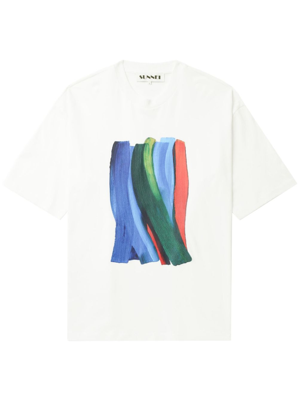 Sunnei T-shirt met print Wit