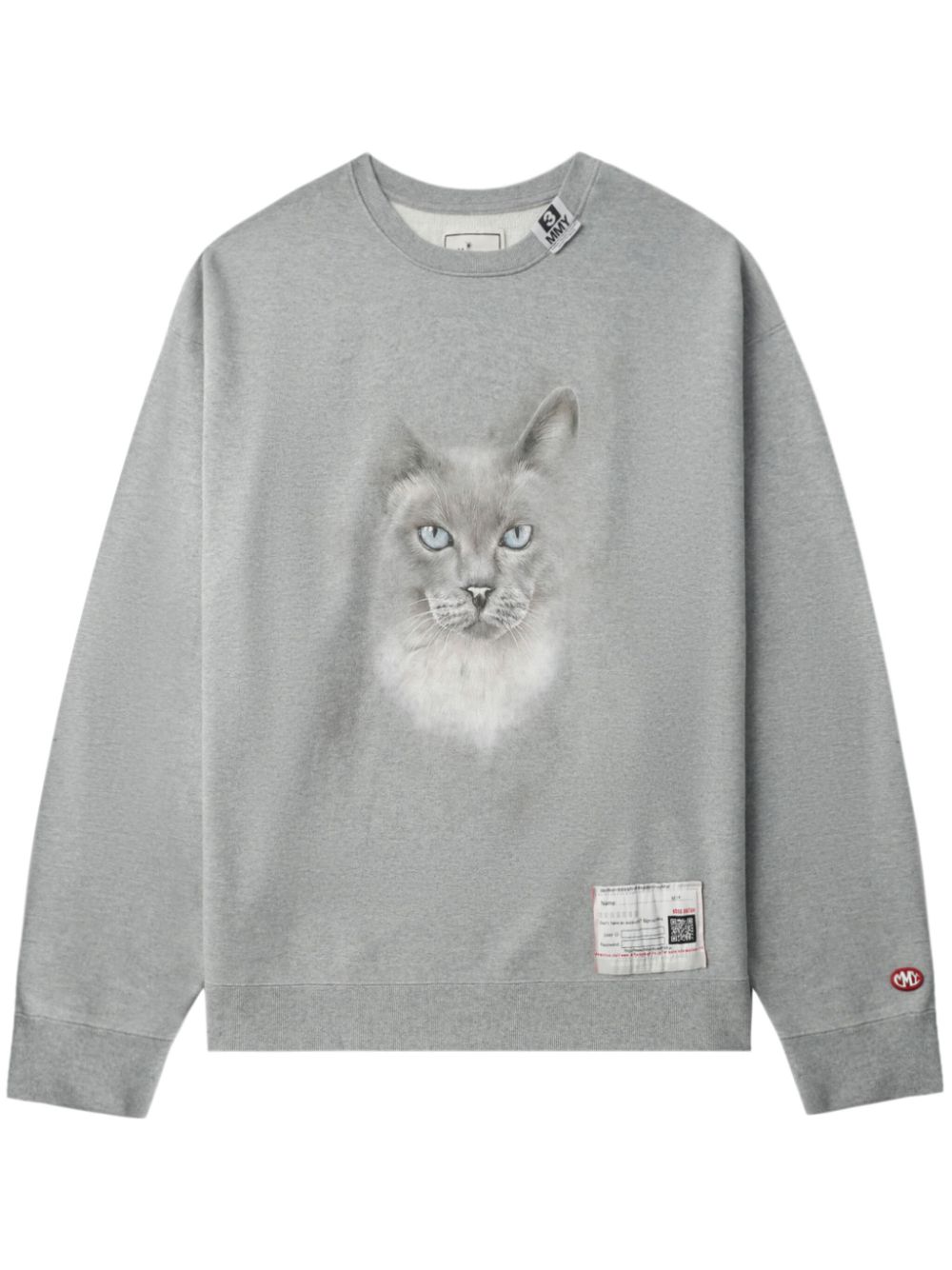 Maison MIHARA YASUHIRO cat-print sweatshirt - Grigio