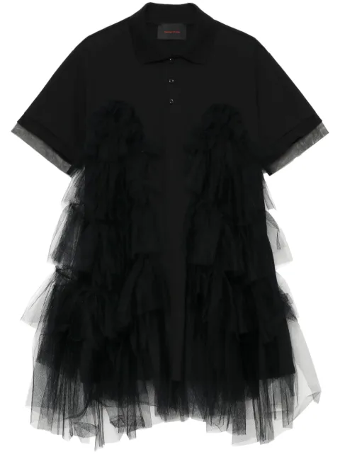 Simone Rocha tulle overlay polo shirt 