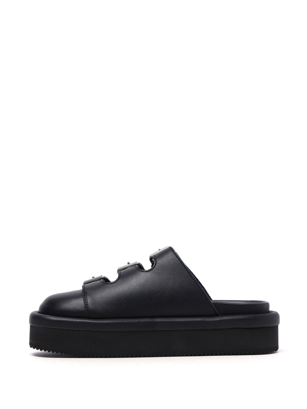 Y's buckled-strap mules Black