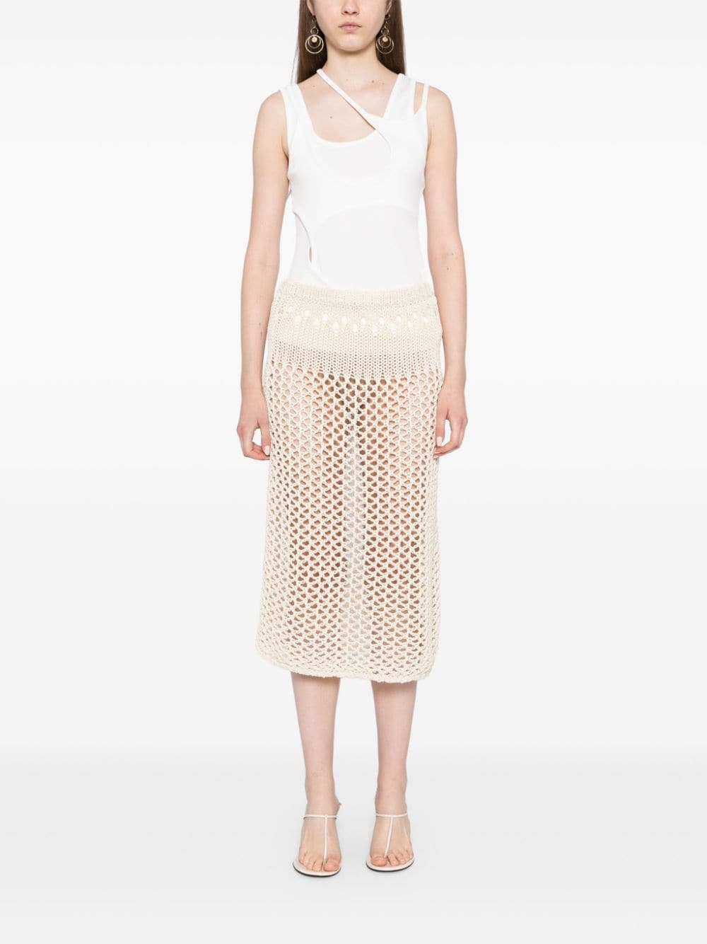 Shop Christopher Esber Fractus Skirt In Neutrals