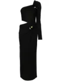 Christopher Esber tri crystal stone column dress - Black