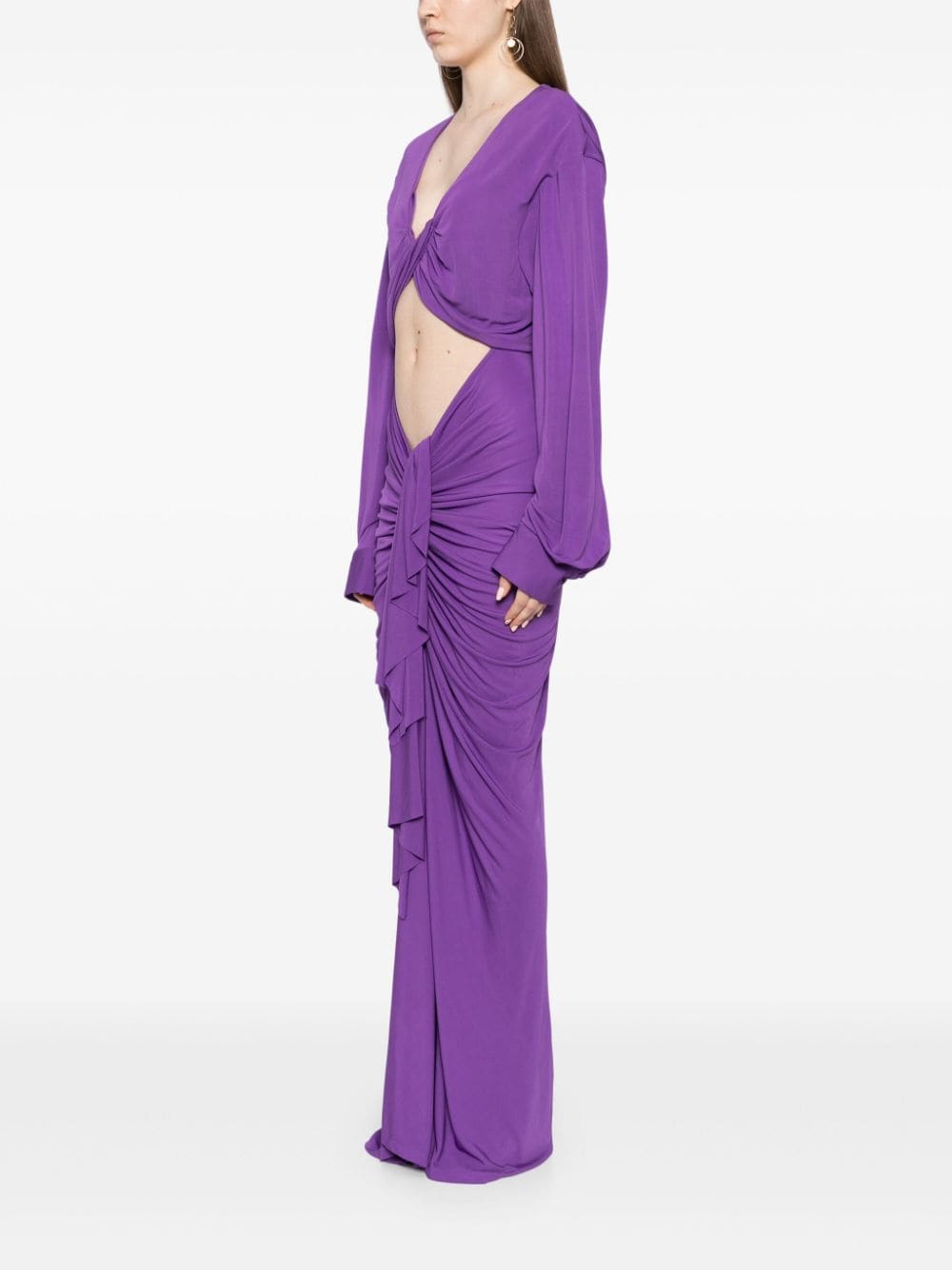 Shop Christopher Esber Vivenda Drape Dress In Purple