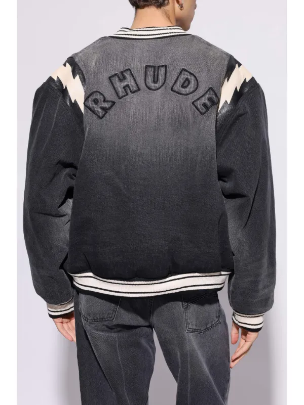RHUDE ルードCREST BOMBER JACKET M Rhude Black Crest Bomber Jacket Rhude