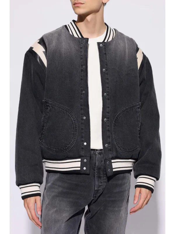 RHUDE logo-embroidered Bomber Jacket | Grey | FARFETCH